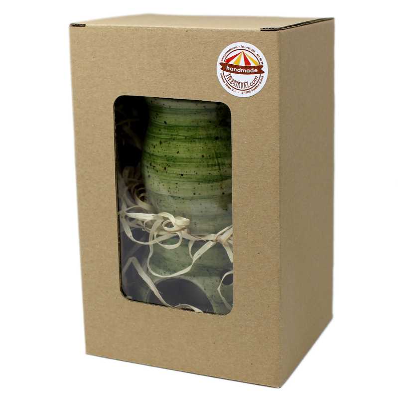 Geschenk - Set mit Trinktasse 0,22 l mit Stövchen - Rustic Grün