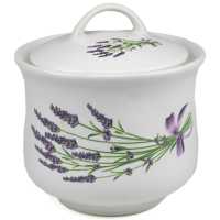 Zuckerdose verziert mit Lavendel