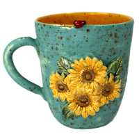 Becher 500 ml - Sonnenblumen 3D