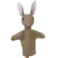 Hase in Beige, wie ein Schneehase