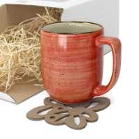 Geschenk - Set mit Jumbo-Becher 450 ml - Type BIG - Rustic Hellblau